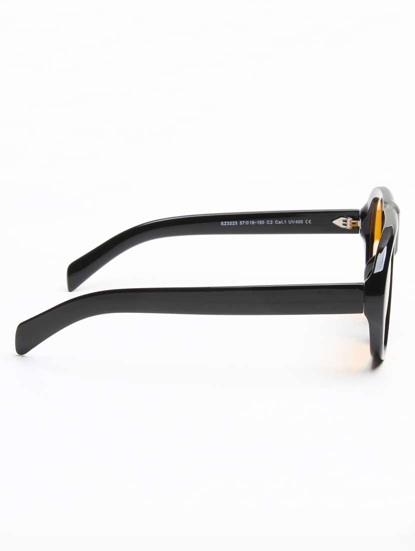 ted smith unisex black premium italian acetate sunglasses with polarized lenses. - 22608807 -  Standard Image - 4