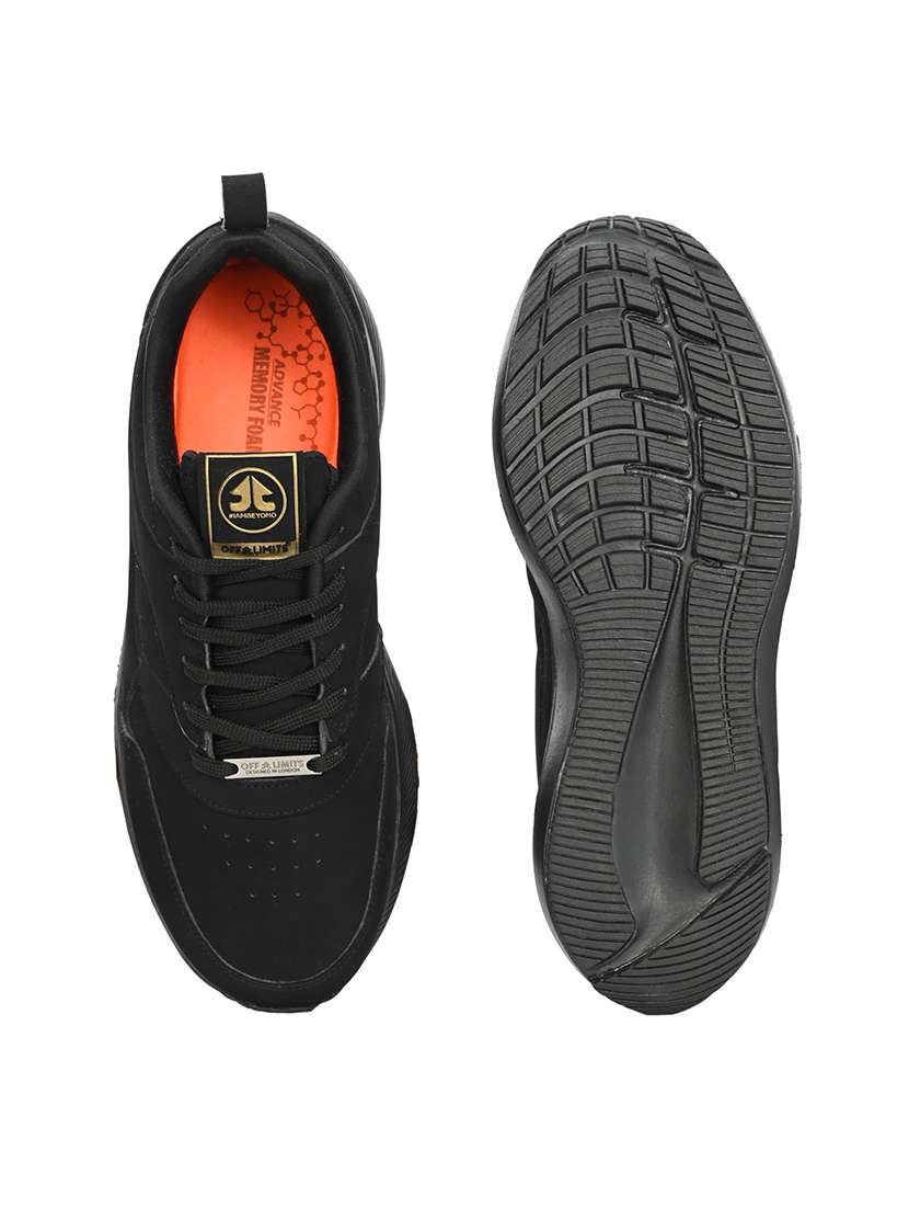 men textured lace up sports shoes - 22608834 -  Standard Image - 4