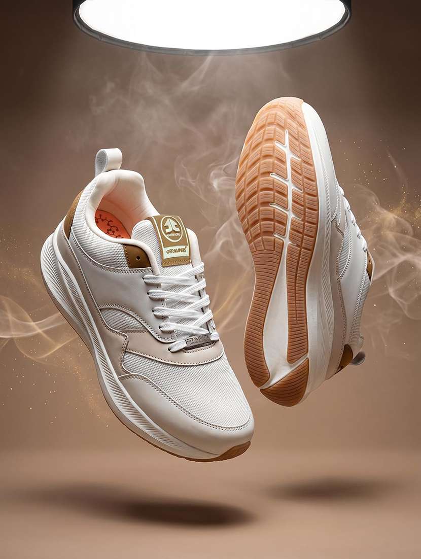 Men Textured Lace Up Sports Shoes - 22608844 -  Standard Image - 1
