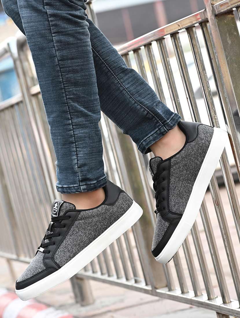 men self design lace up sneaker - 22608862 -  Standard Image - 4