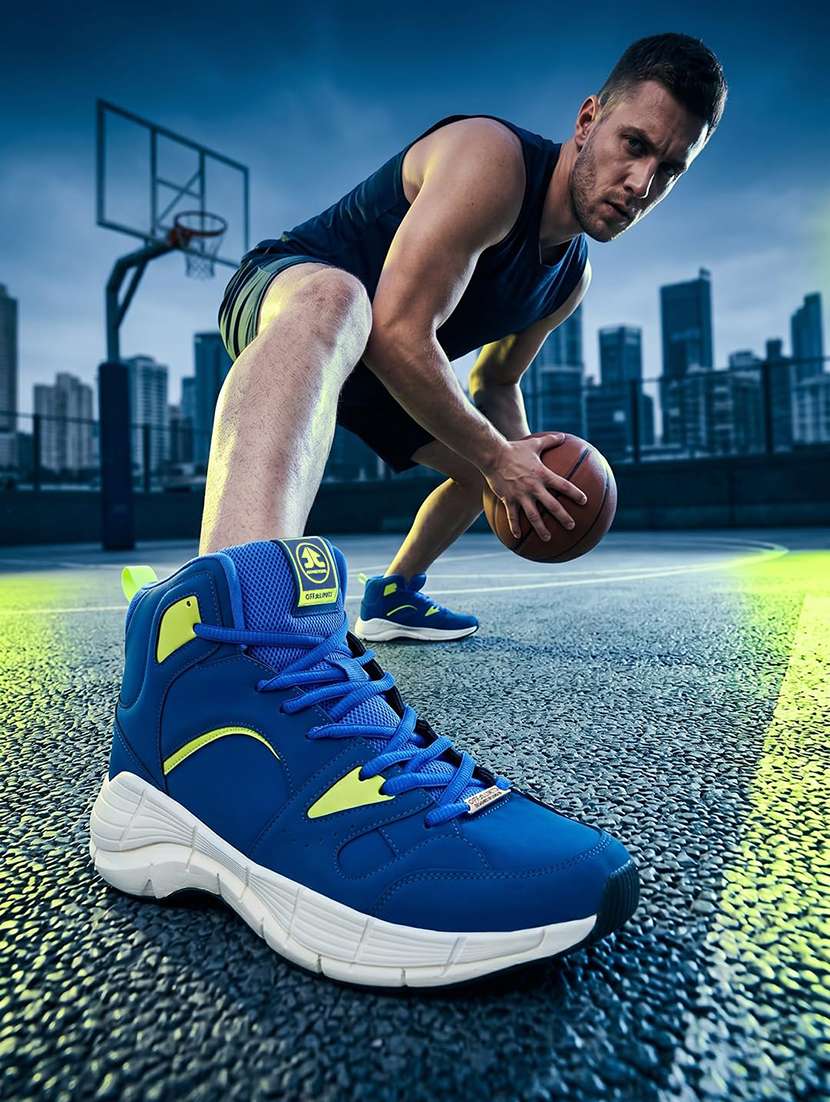 men textured lace up sports shoes - 22608881 -  Standard Image - 4