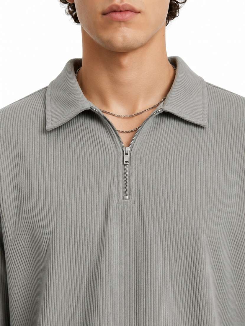 men self design long sleeves polo t-shirt - 22608994 -  Standard Image - 1