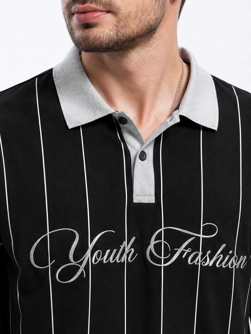 men printed short sleeves polo t-shirt - 22609004 -  Standard Image - 1