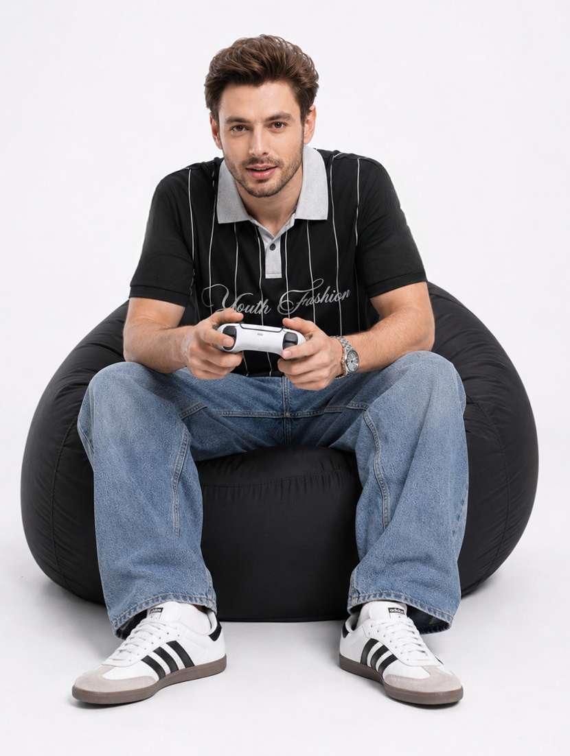 men printed short sleeves polo t-shirt - 22609004 -  Standard Image - 4