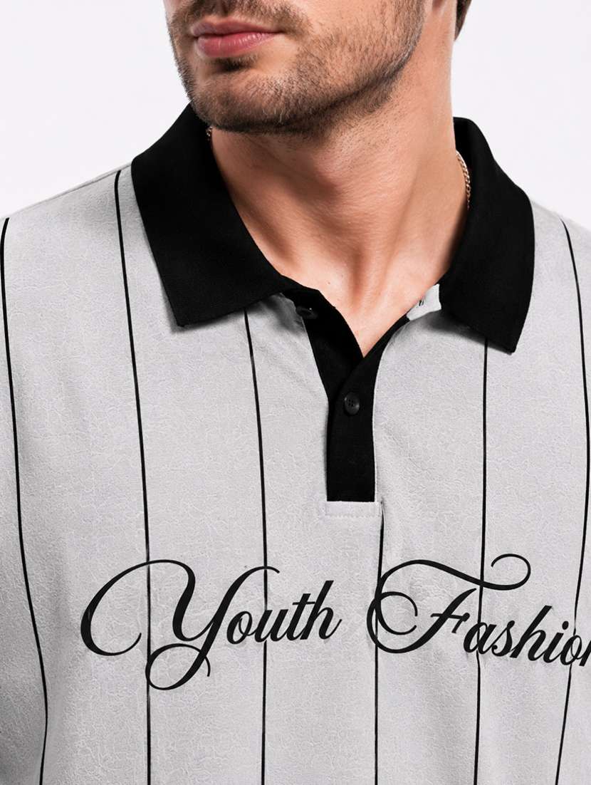 Men Printed Short Sleeves Polo T-shirt - 22609005 -  Standard Image - 1