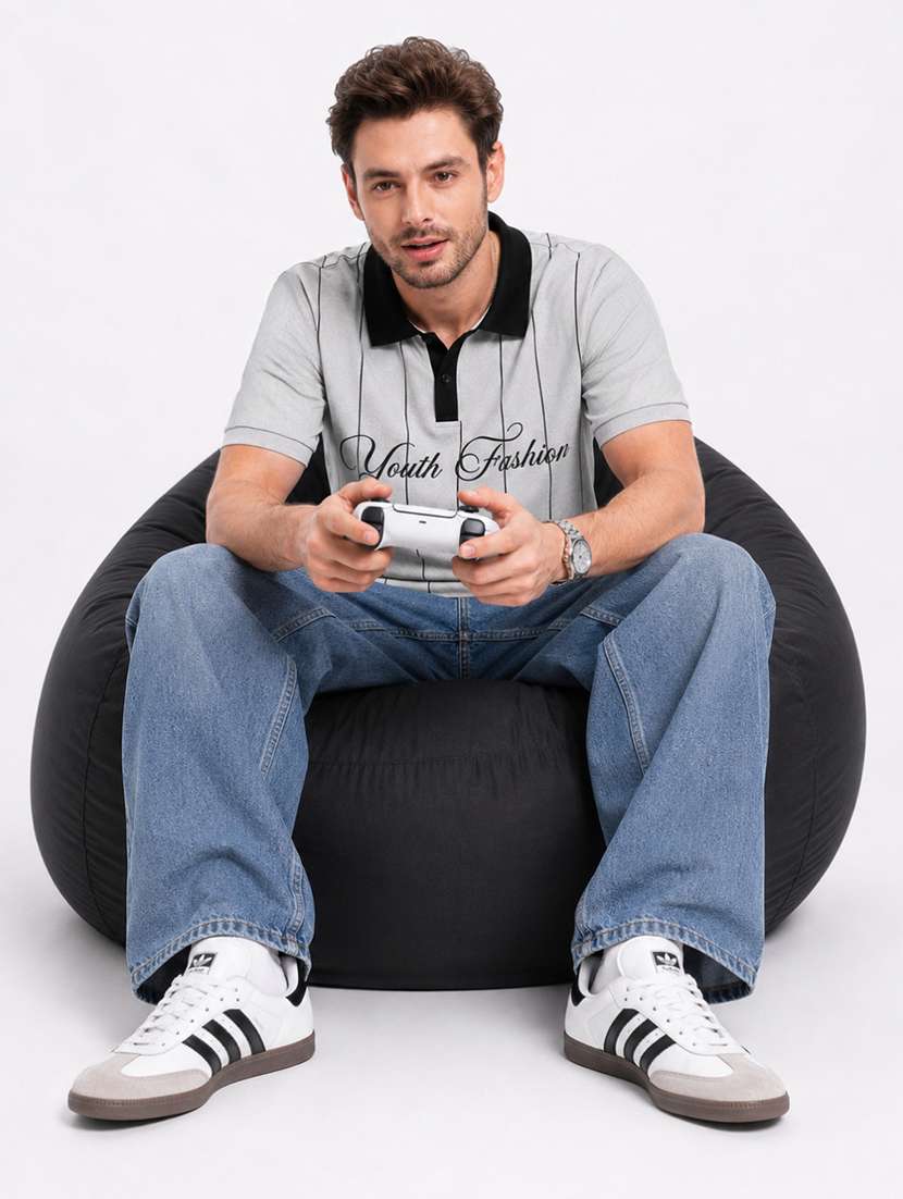 Men Printed Short Sleeves Polo T-shirt - 22609005 -  Standard Image - 4