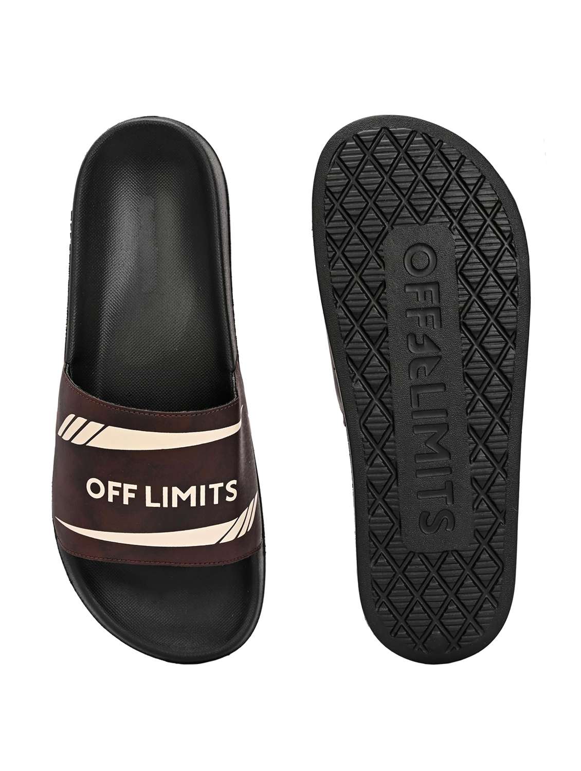men printed slip on slider - 22609009 -  Standard Image - 4