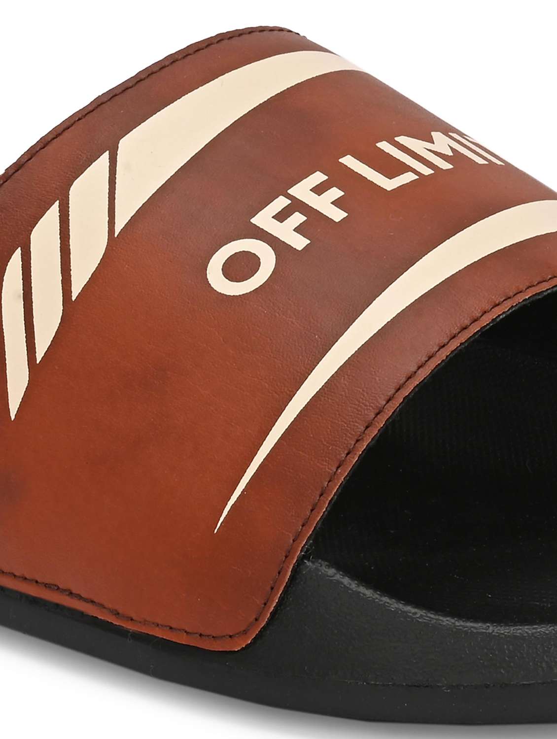 men printed slip on slider - 22609011 -  Standard Image - 4