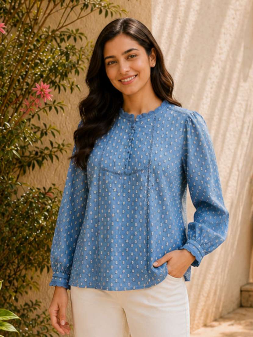 women embellished long sleeves regular top