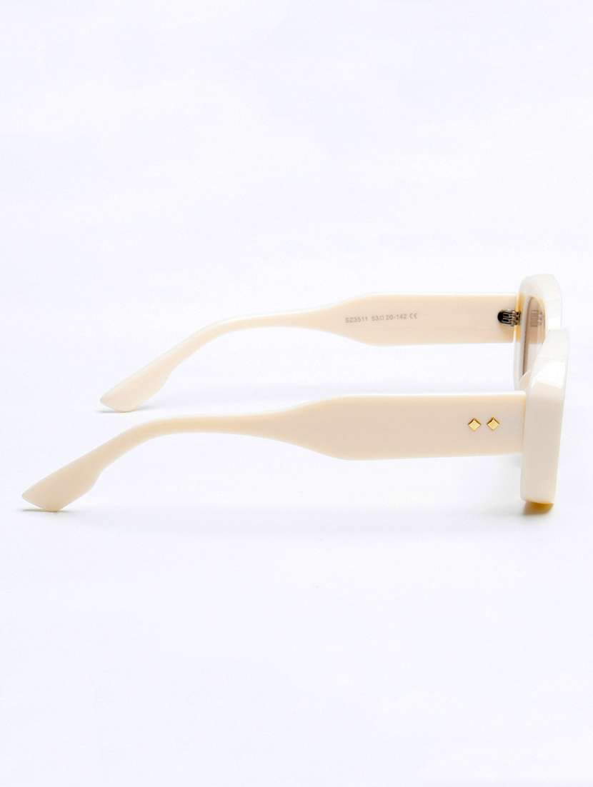 rectangle full rim brown polycarbonate eyeglasses - 22609261 -  Standard Image - 4
