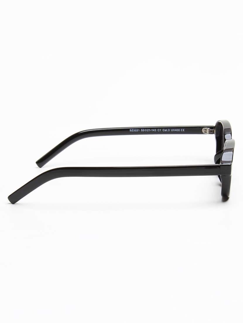black rectangle polycarbonate sunglasses with full rim - 22609263 -  Standard Image - 4