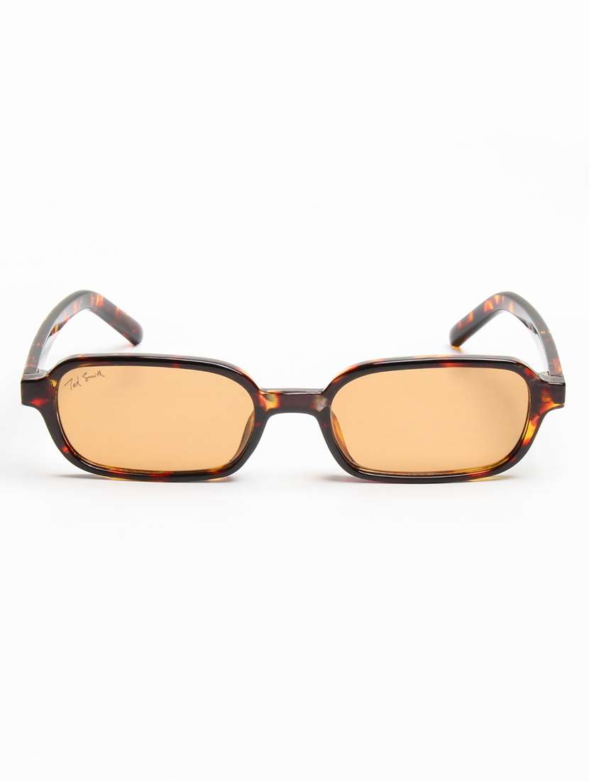 ted smith brown rectangle full rim eyeglasses - 22609265 -  Standard Image - 1