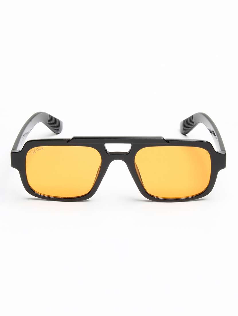 ted smith black polycarbonate full rim aviator sunglasses - 22609270 -  Standard Image - 1