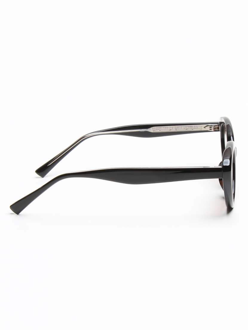 black full rim cat eye sunglasses with brown lenses - 22609435 -  Standard Image - 4