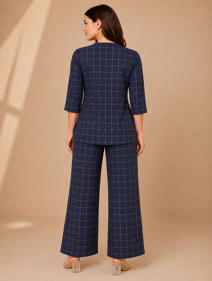 women printed three quarter sleeves top and trouser co-ord set - 22609438 -  Standard Image - 4