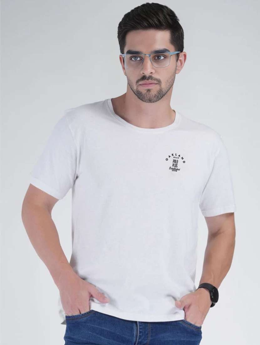 men solid short sleeves regular fit t-shirt