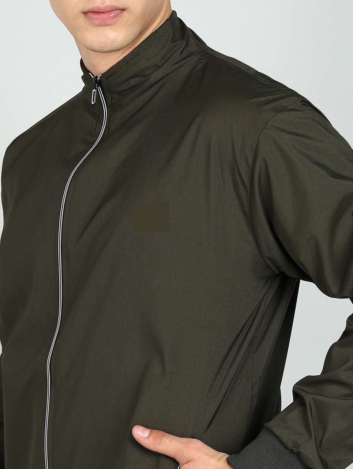 Men Solid Long Sleeves Bomber Jacket - 22609565 -  Standard Image - 1