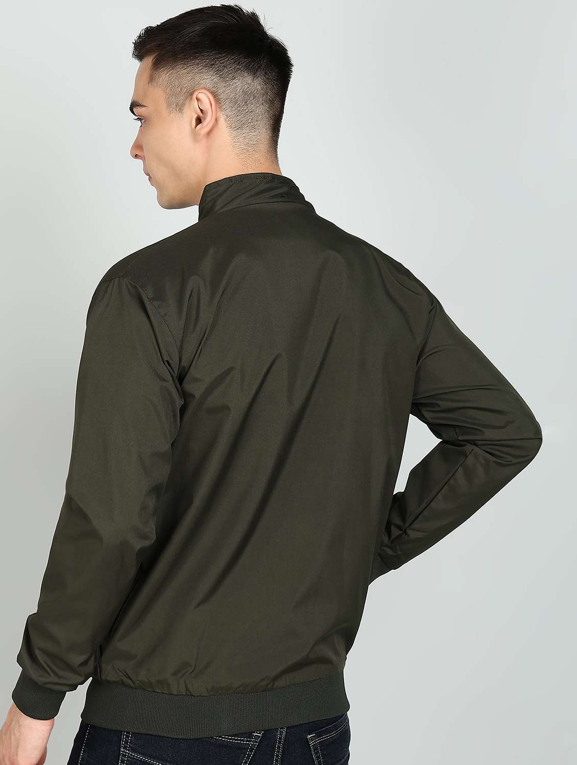 Men Solid Long Sleeves Bomber Jacket - 22609565 -  Standard Image - 4