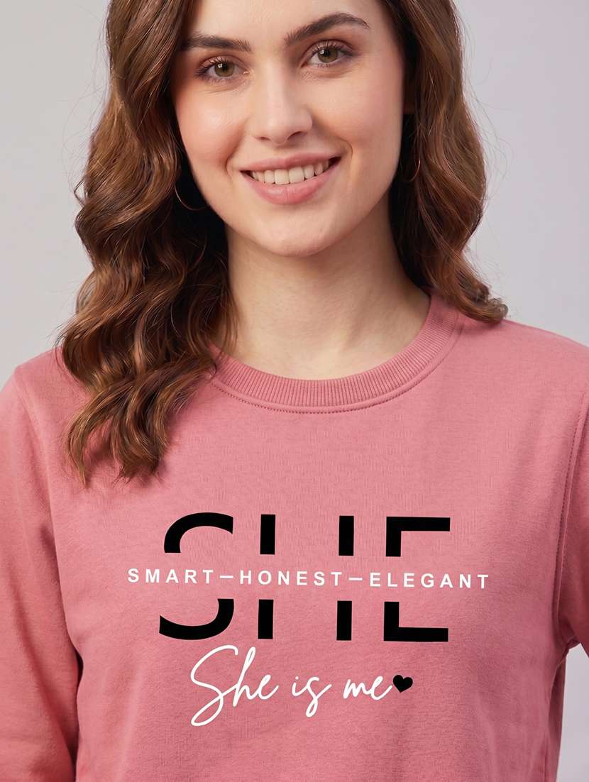 women printed long sleeves regular fit sweatshirt - 22610068 -  Standard Image - 1