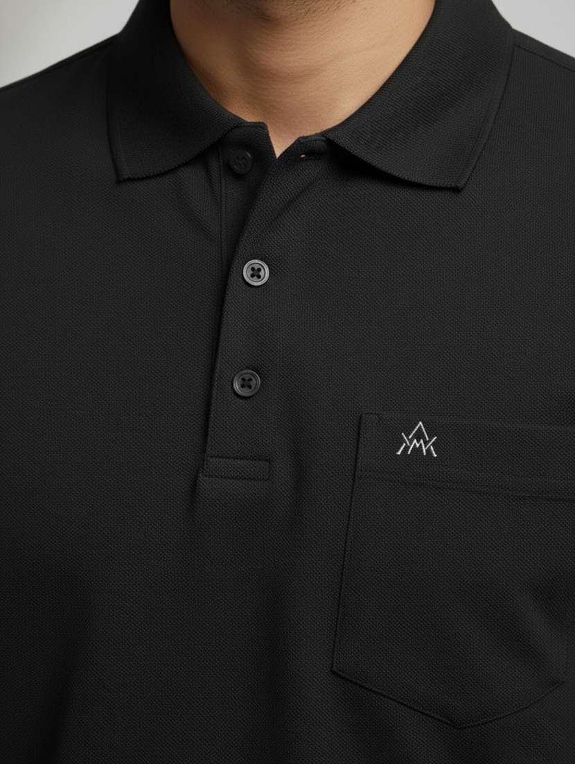 men solid short sleeves polo t-shirt - 22610071 -  Standard Image - 1