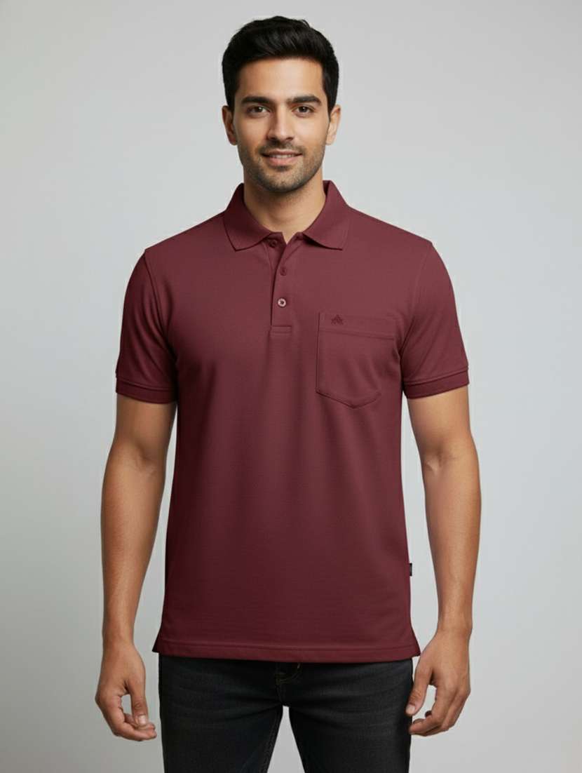 men solid short sleeves polo t-shirt - 22610072 -  Standard Image - 1