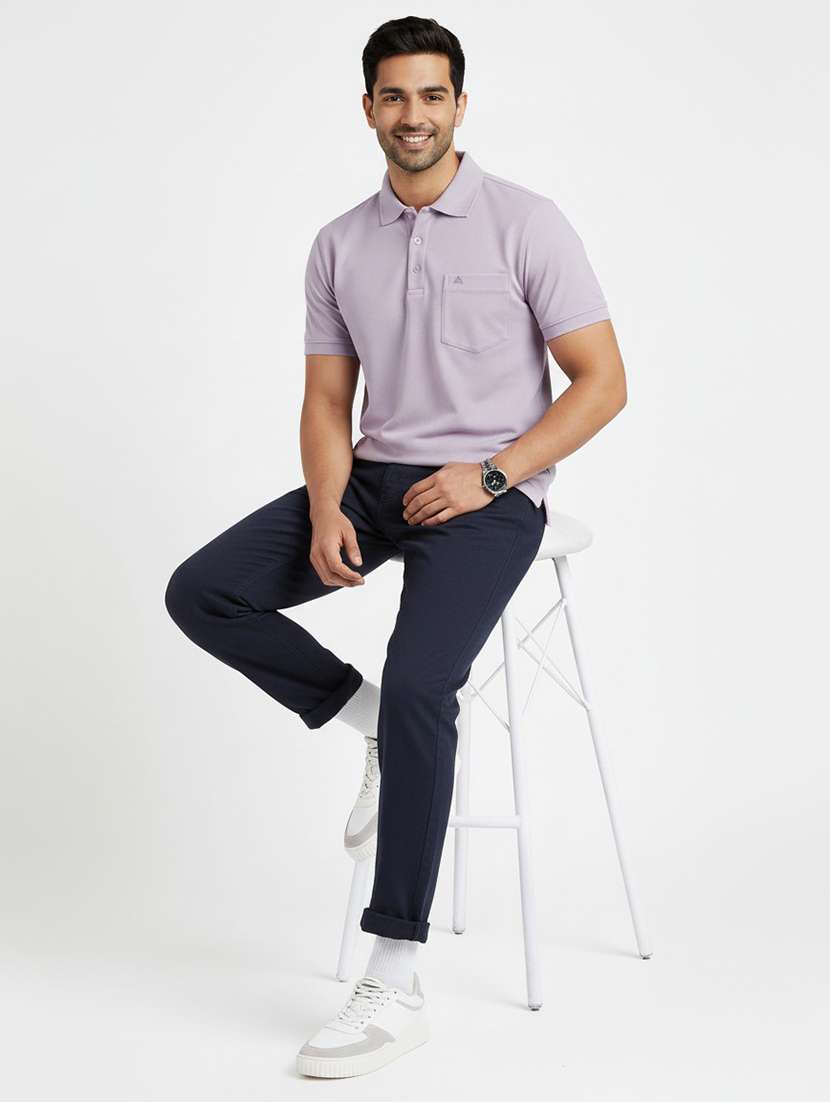 men solid short sleeves polo t-shirt - 22610076 -  Standard Image - 4