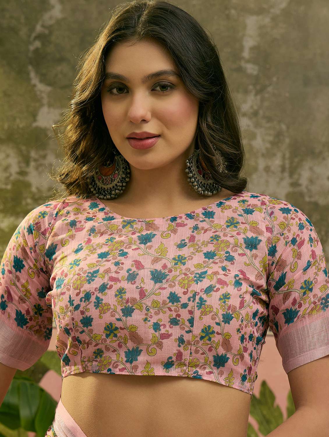 women printed casual wear saree with blouse - 22610091 -  Standard Image - 4
