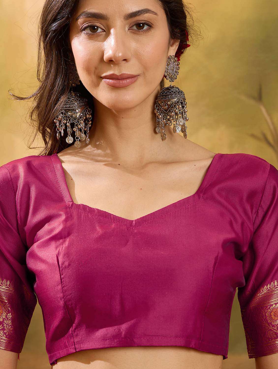 women self design banarasi saree with blouse - 22610157 -  Standard Image - 4