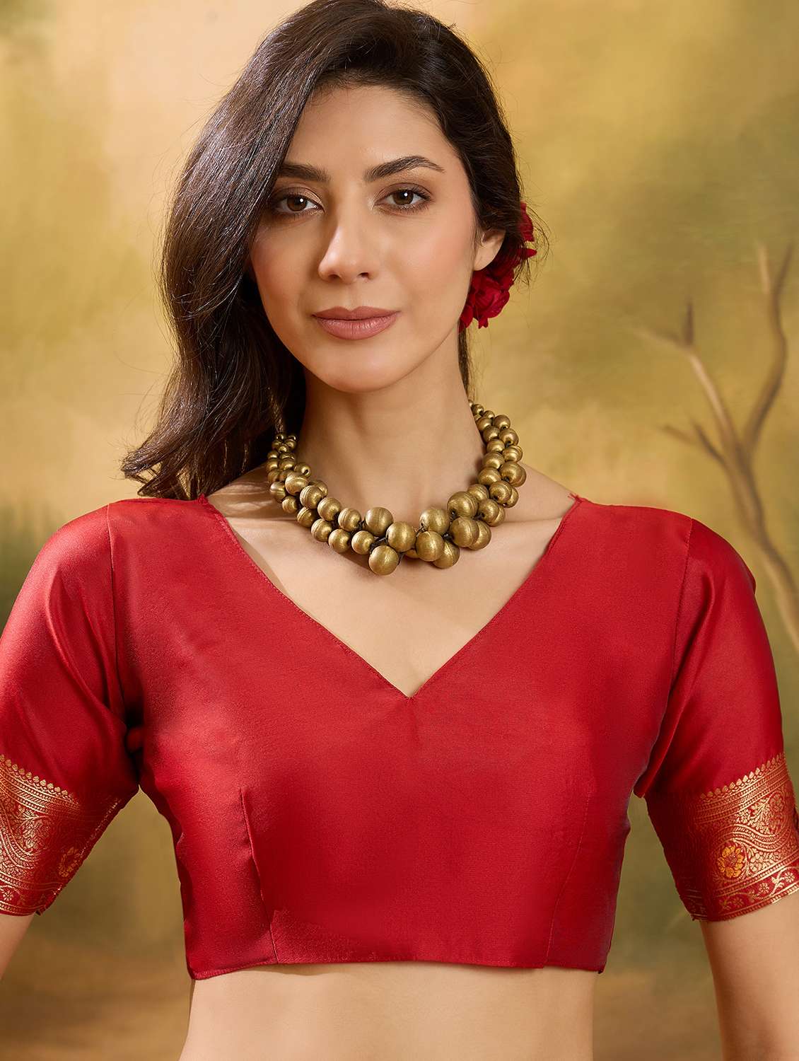 women self design banarasi saree with blouse - 22610167 -  Standard Image - 4