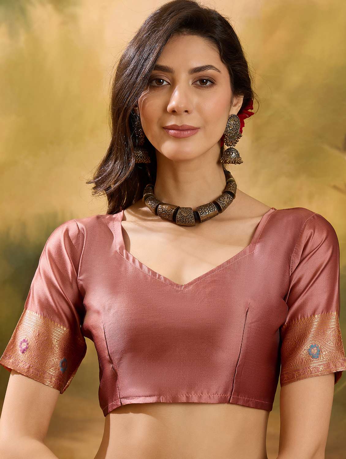 women self design banarasi saree with blouse - 22610170 -  Standard Image - 4