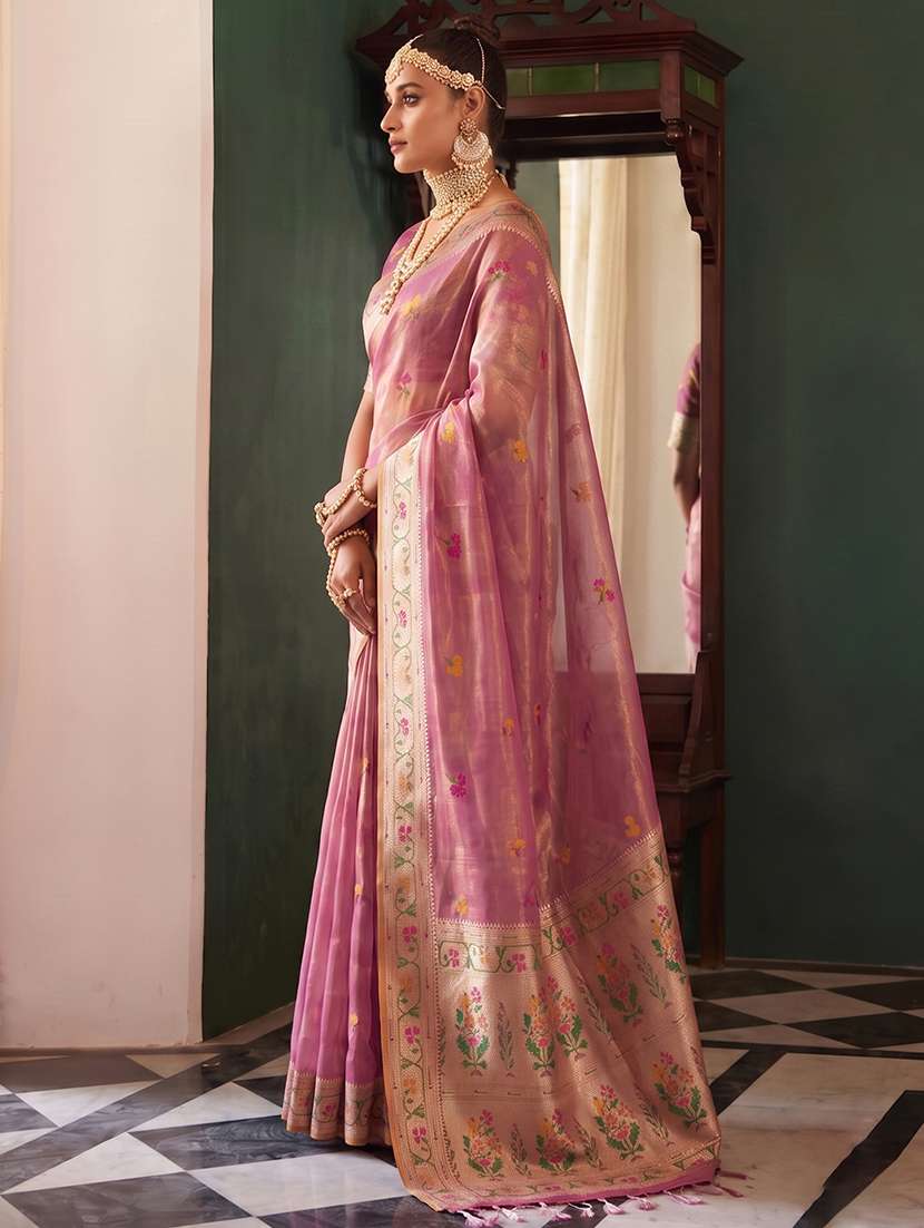 women self design bordered saree with blouse - 22610225 -  Standard Image - 1