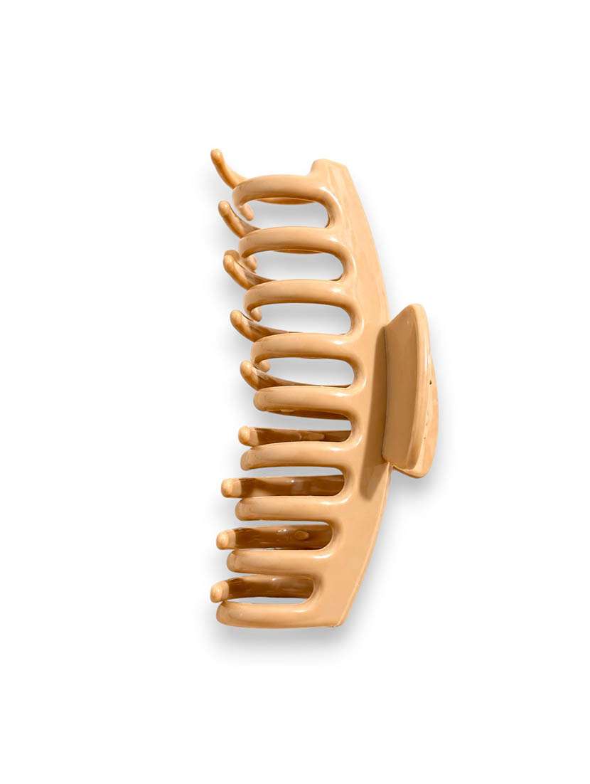 premium beige silicone non-breakable hair claw clip for women - 22610321 -  Standard Image - 1