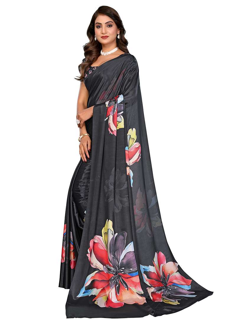 Women Pack Of 2 Printed Combo Saree With Blouse - 22610396 -  Standard Image - 1