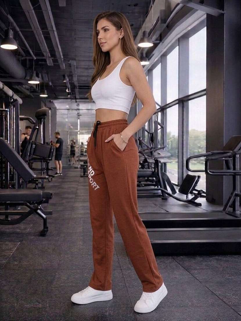 women printed high rise regular track pant - 22610477 -  Standard Image - 1