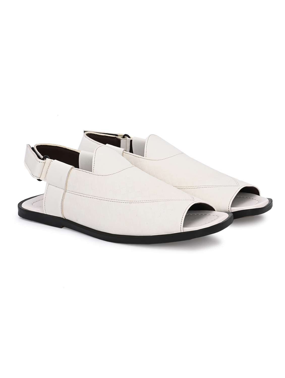 Men Textured Back Strap Sandal - 22610493 -  Standard Image - 1