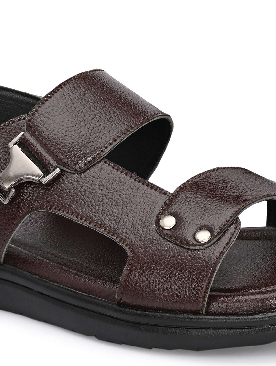 Men Textured Back Strap Sandal - 22610498 -  Standard Image - 4