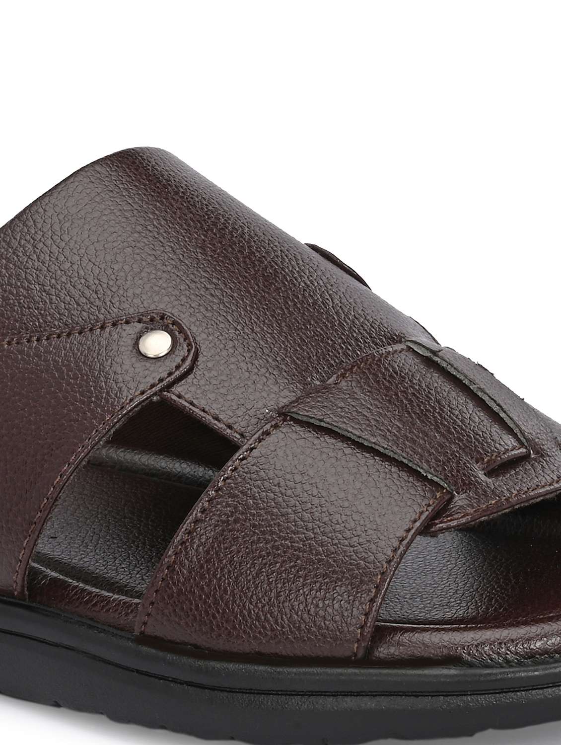 Men Solid Slip On Sandal - 22610515 -  Standard Image - 4