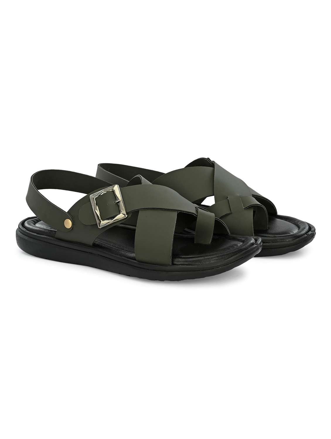 Men Solid One Toe Back Strap Sandal - 22610524 -  Standard Image - 1
