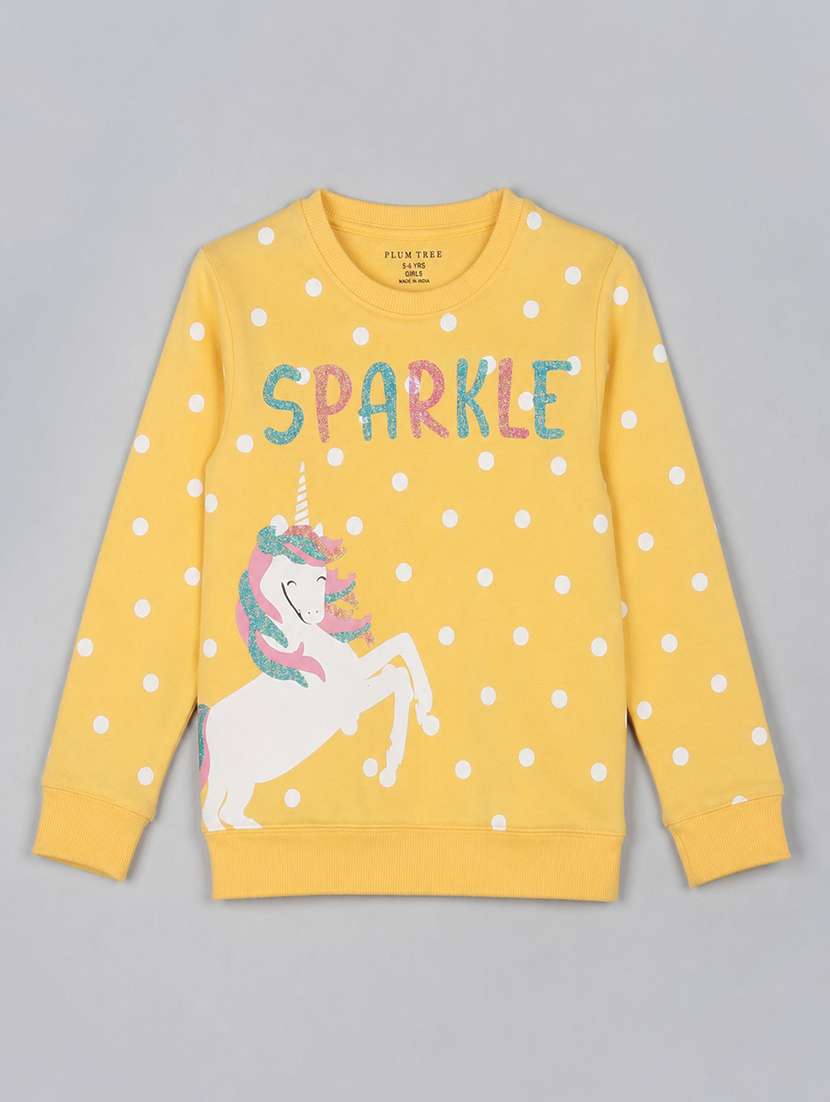 girls printed long sleeves regular fit sweatshirt - 22610550 -  Standard Image - 1