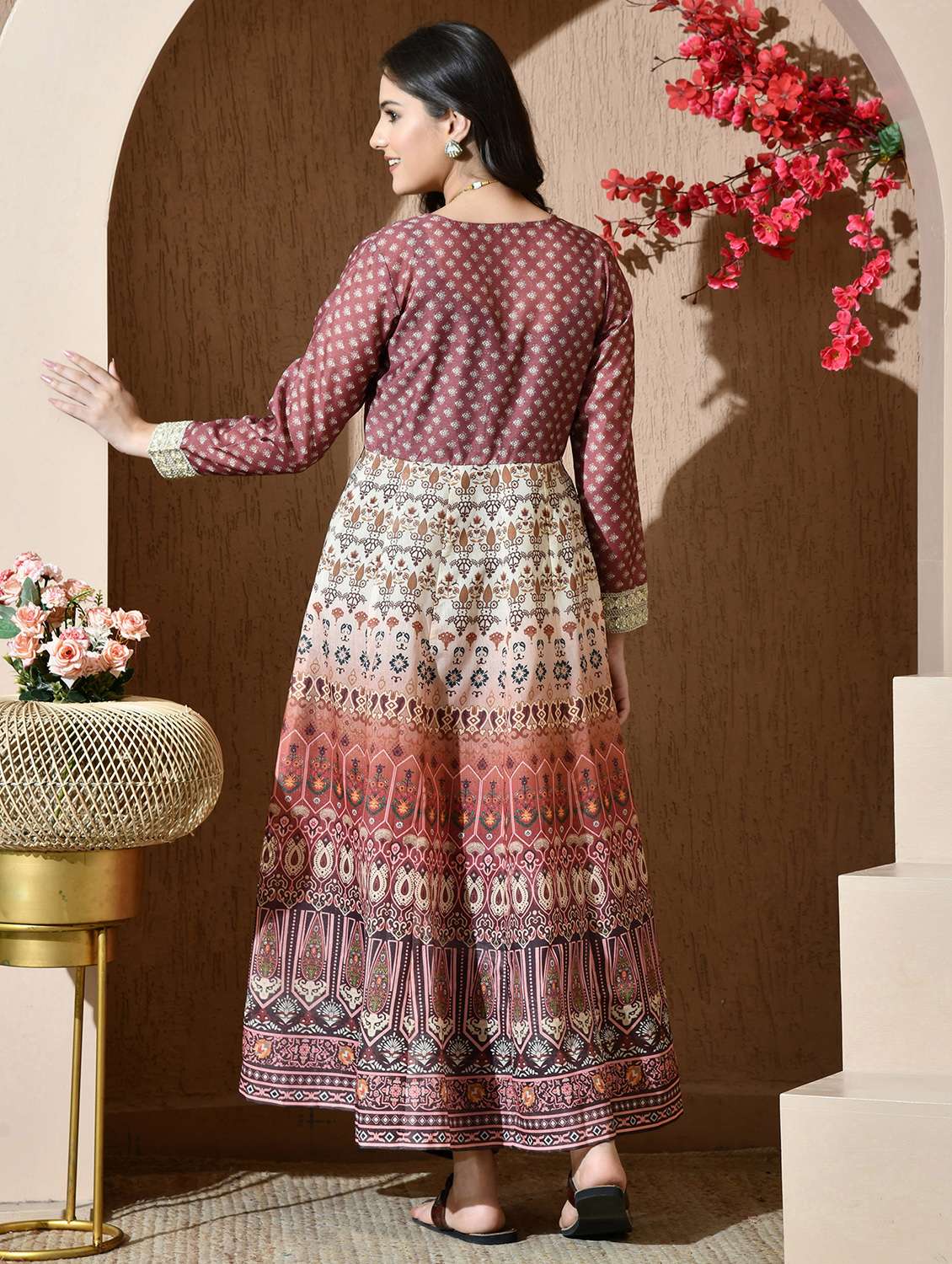 women printed long sleeves top and pant set with jacket - 22610593 -  Standard Image - 4
