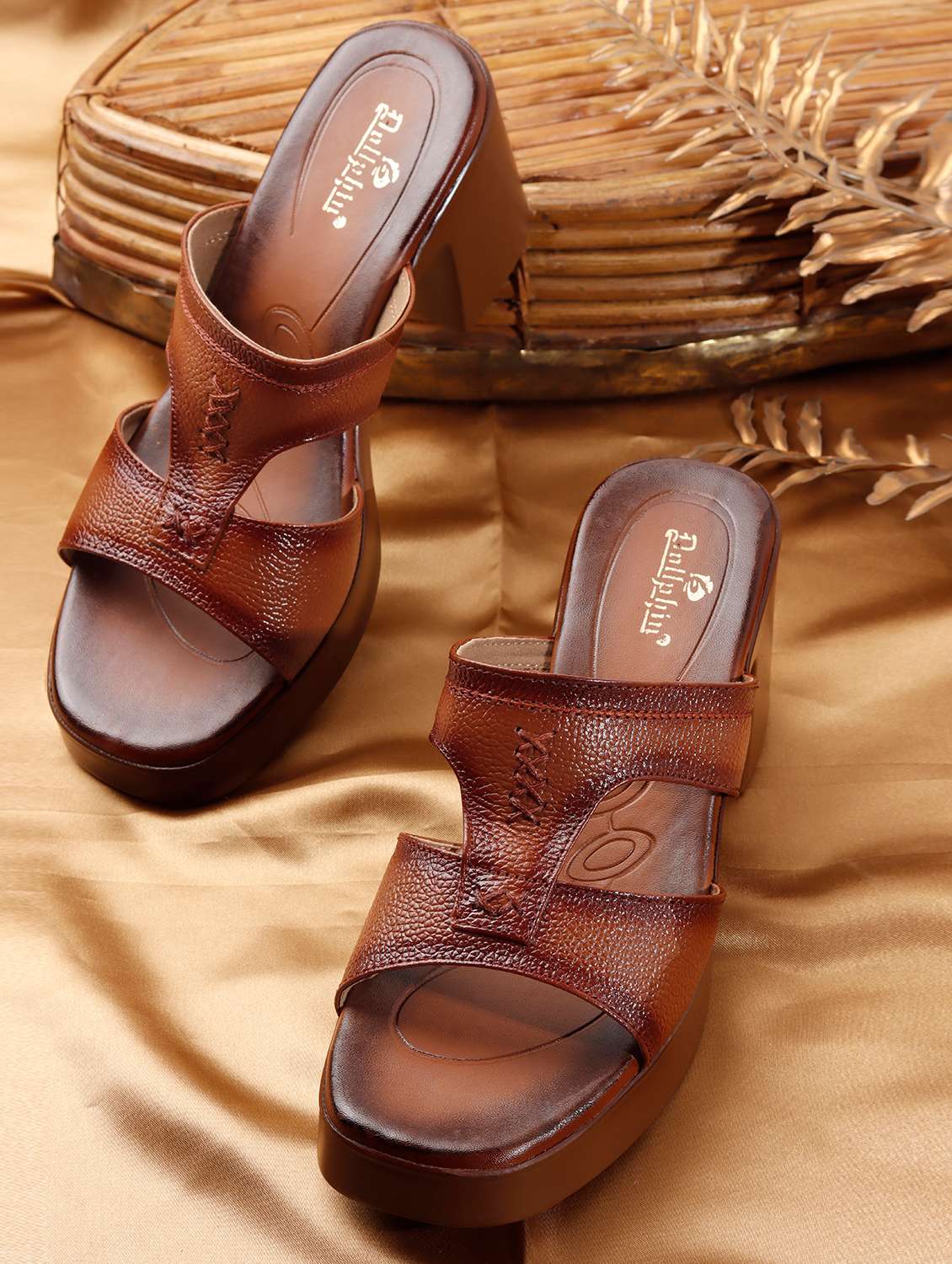 women textured slip on sandal