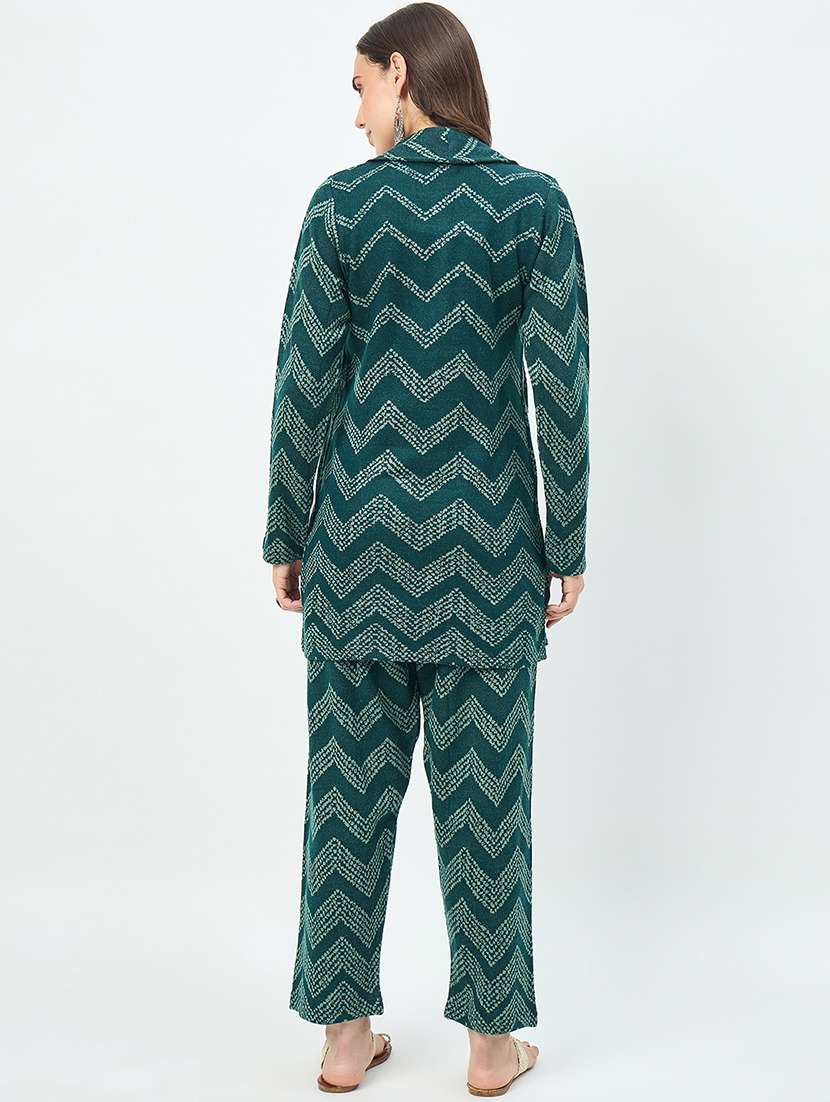 women self design long sleeves ethnic co-ord set - 22610702 -  Standard Image - 4