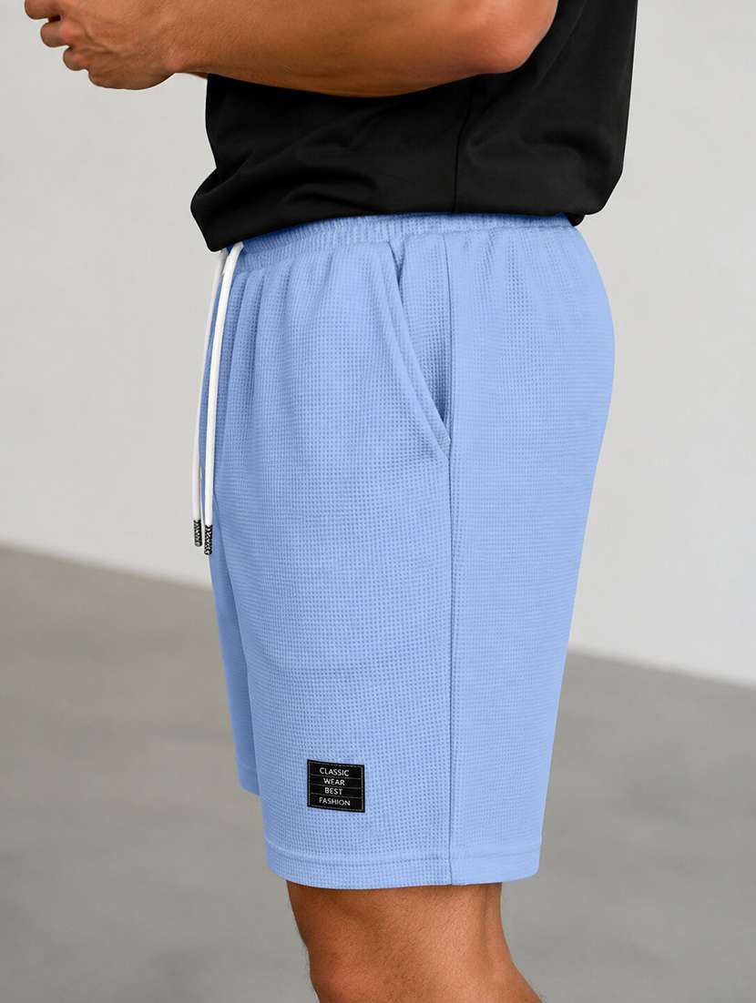 Men Self Design Mid Rise Regular Fit Shorts - 22610714 -  Standard Image - 1