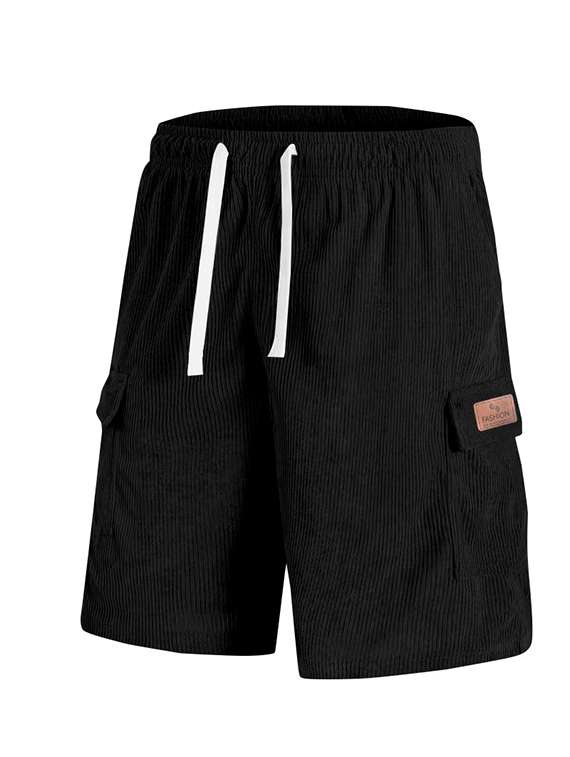 men textured mid rise regular fit cargo shorts - 22610725 -  Standard Image - 4