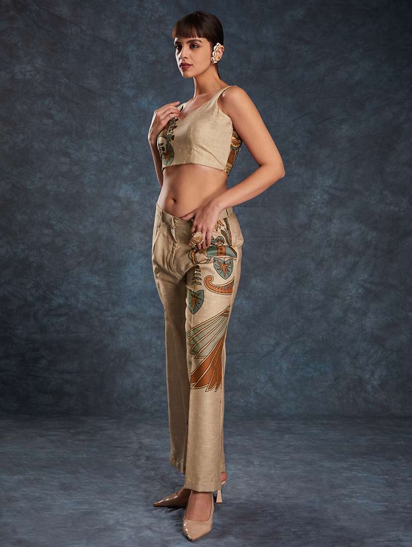 women printed sleeveless top and trouser co-ord set - 22610749 -  Standard Image - 4
