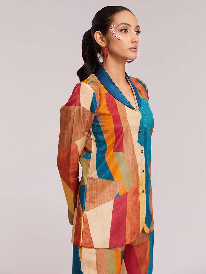 Women Printed Long Sleeves Shirt And Trouser Co-ord Set - 22610757 -  Standard Image - 1