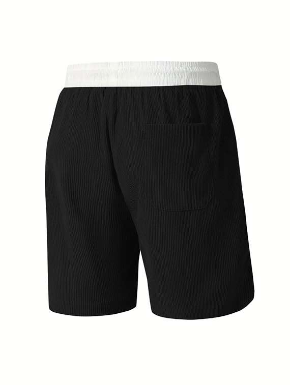 Men Color Block Mid Rise Regular Fit Sport Shorts - 22610771 -  Standard Image - 4