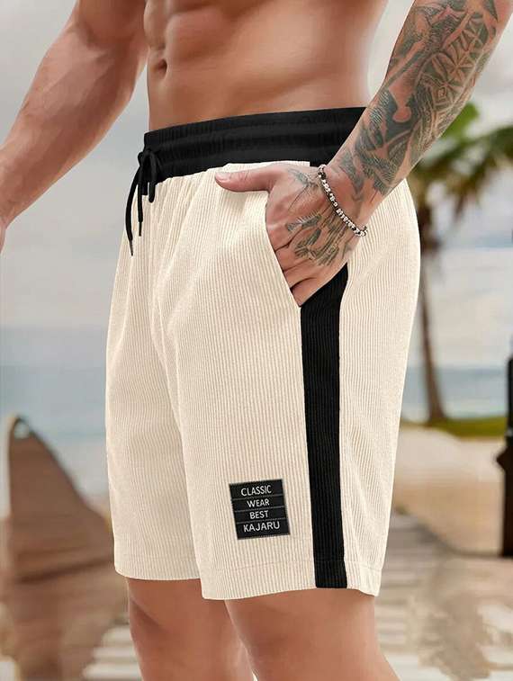 Men Color Block Mid Rise Regular Fit Sport Shorts - 22610777 -  Standard Image - 1