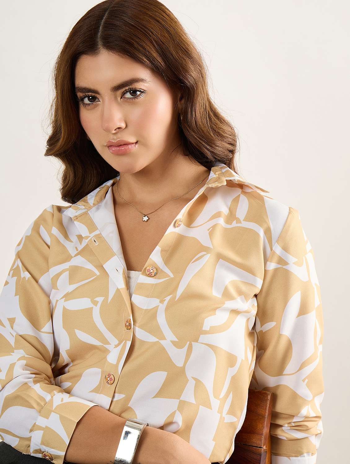 women printed long sleeves regular shirt - 22610795 -  Standard Image - 1