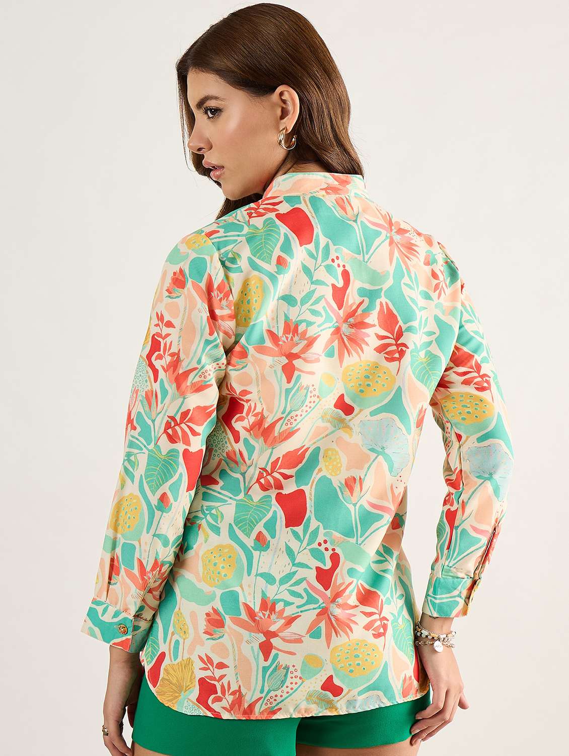 women printed long sleeves regular shirt - 22610804 -  Standard Image - 4